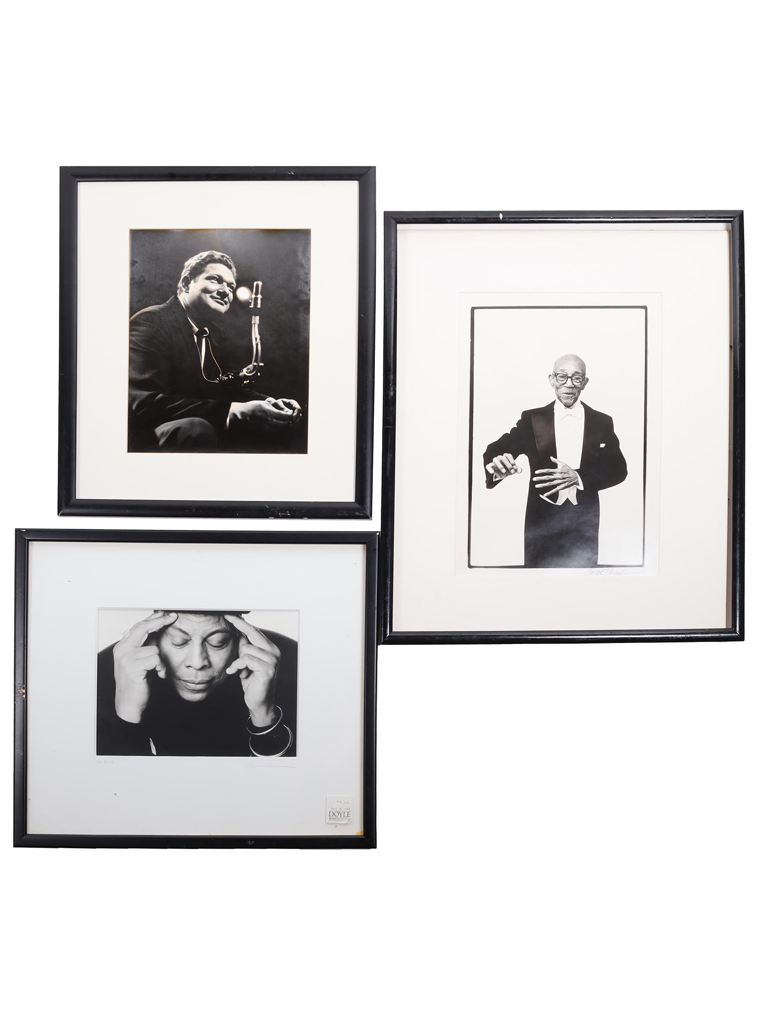 LARGE BLACK AND WHITE JAZZ PORTRAIT PHOTOS SIGNED PIC-0